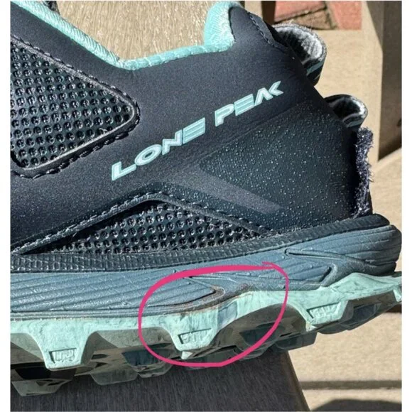 Altra Lone Peak 4.5 Women's Gray Teal Trail Hike Running Shoes Size 10 - Picture 14 of 15